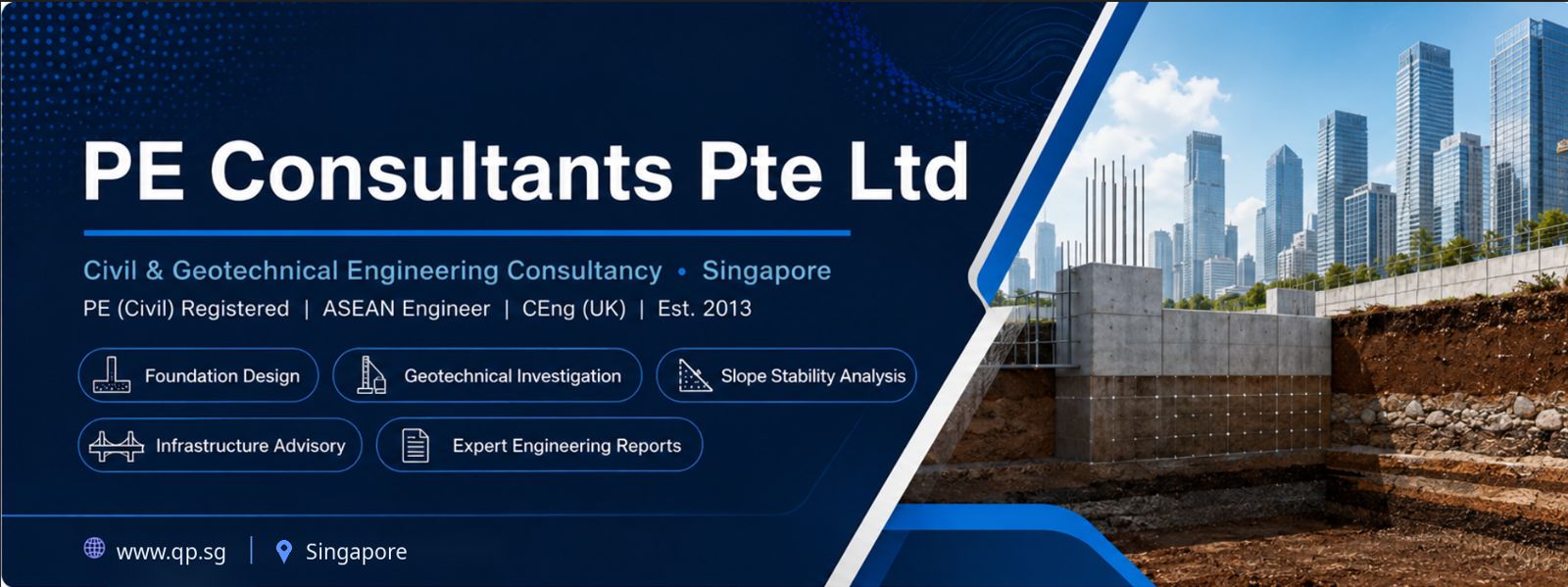 PE Consultants Pte Ltd — civil and geotechnical engineering consultancy, Singapore